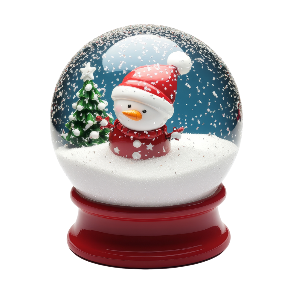 Festive snow globe with snowman cozy indoor setting holiday decor joyful atmosphere png