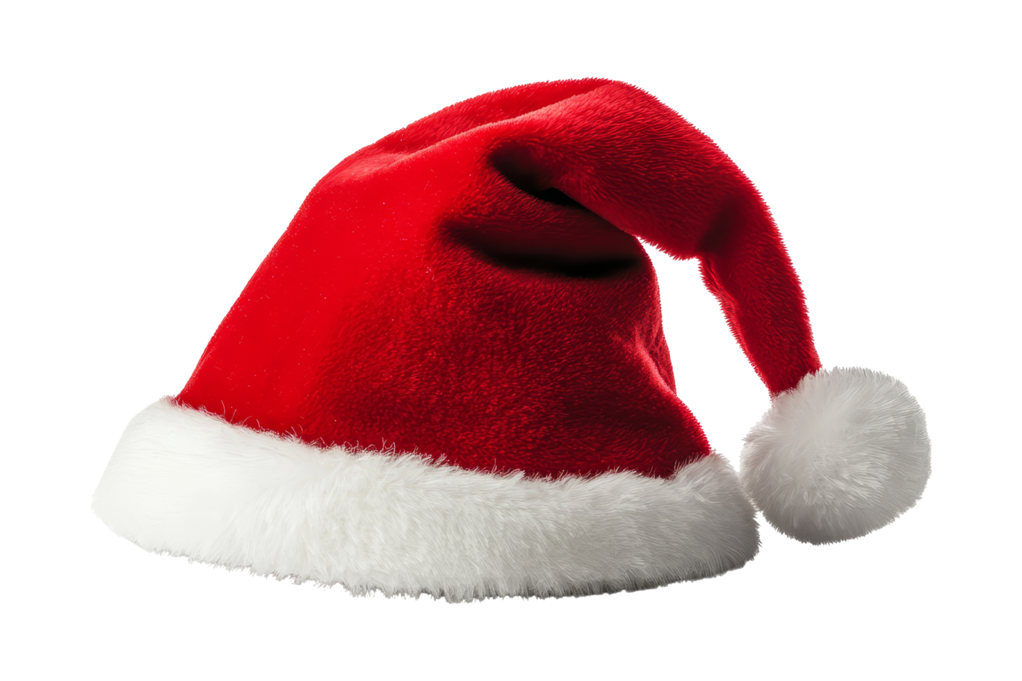 Festive holiday spirit celebrating christmas with a classic santa hat indoor fun concept png