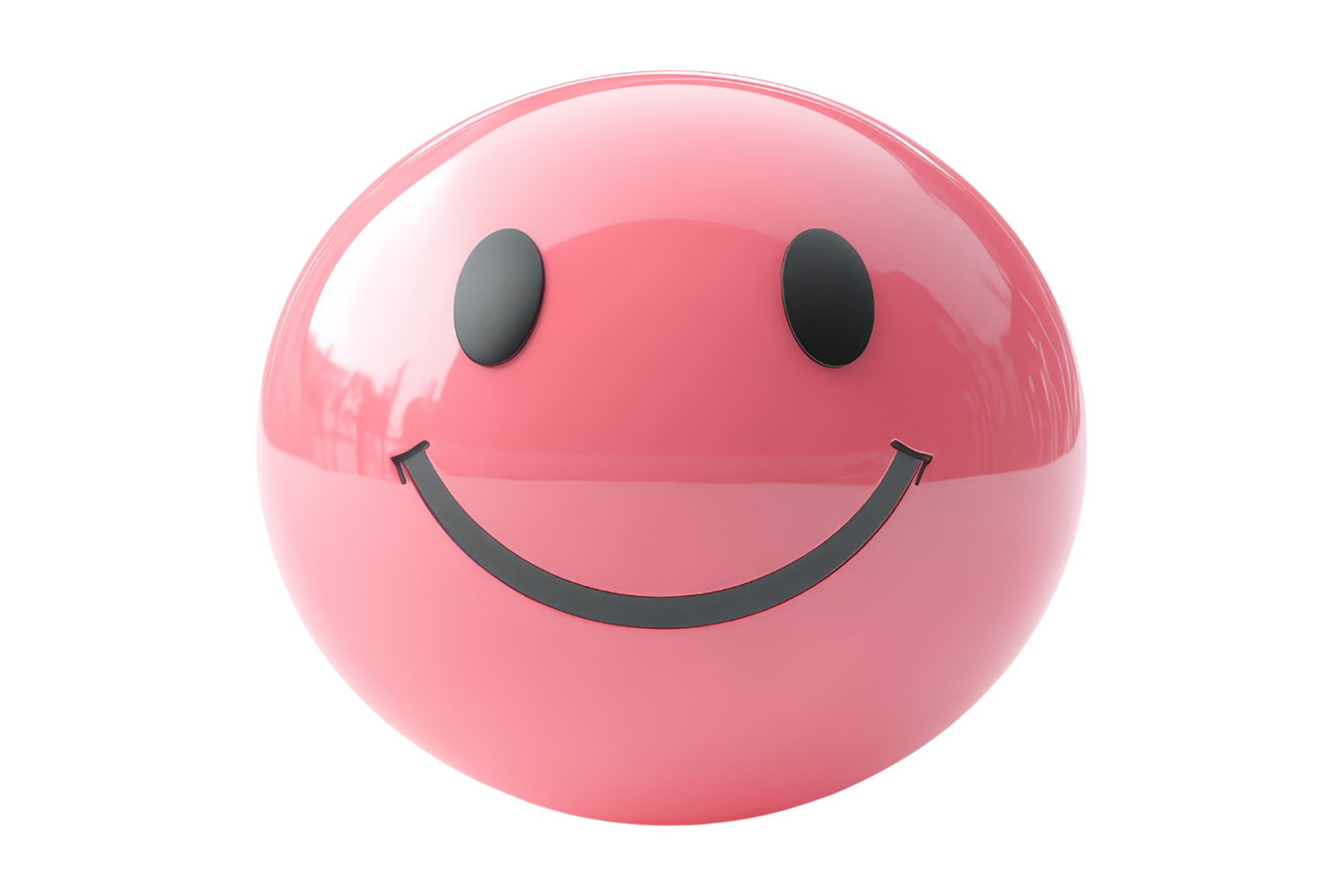 Playful pink smiley face home decor decorative item bright environment close-up cheerfulness png