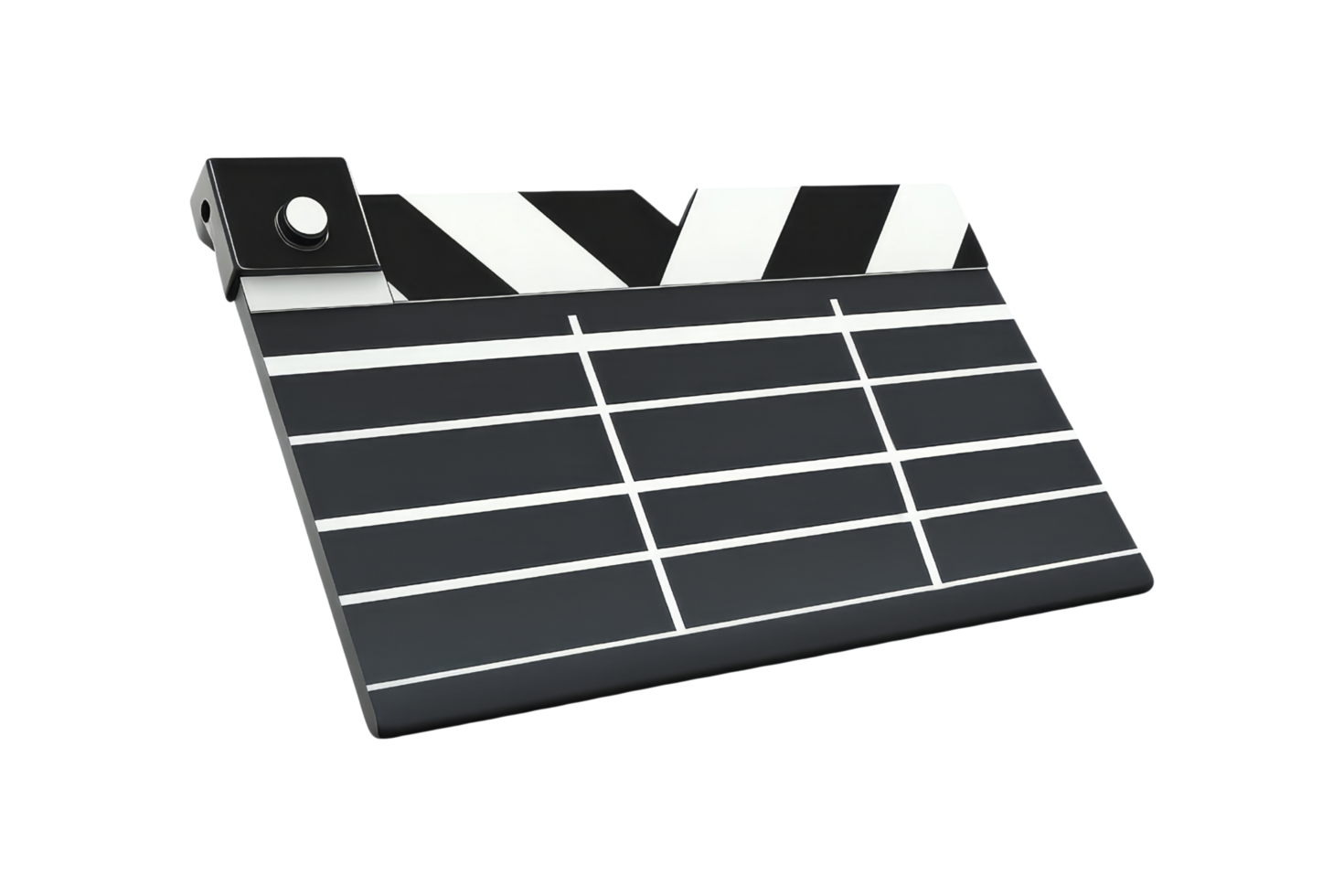Film clapperboard symbol for cinematic production and film industry png