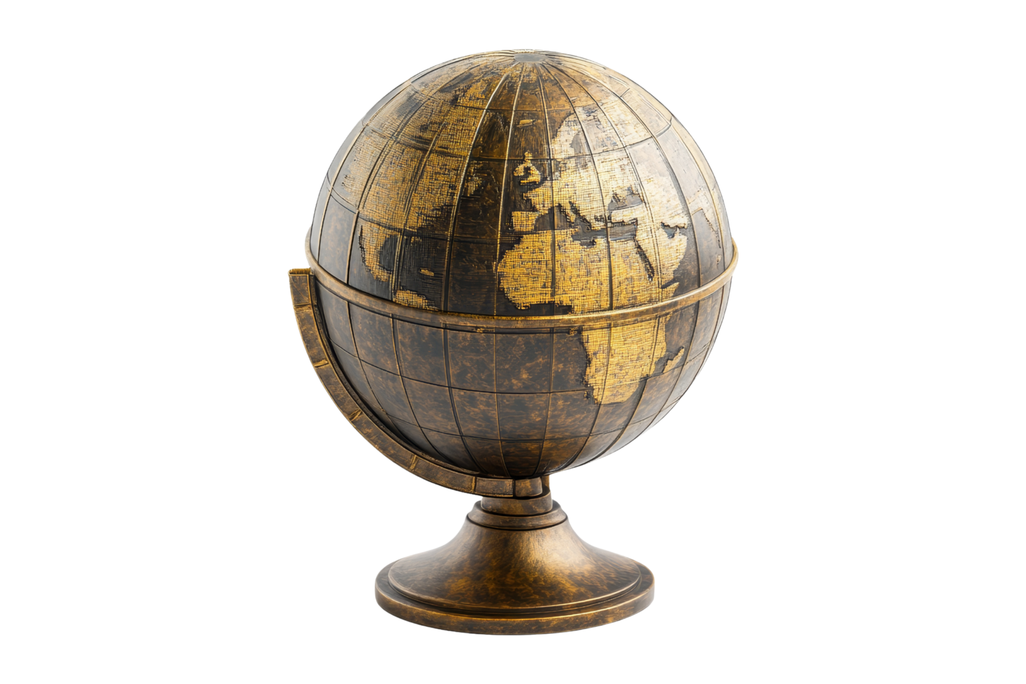 Exploring the globe symbol a front view conceptual design for educational use png