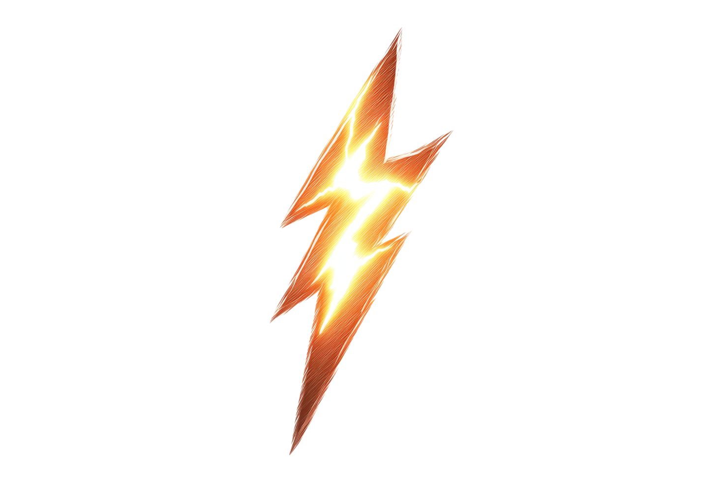 Dynamic lightning bolt symbol for graphic design png