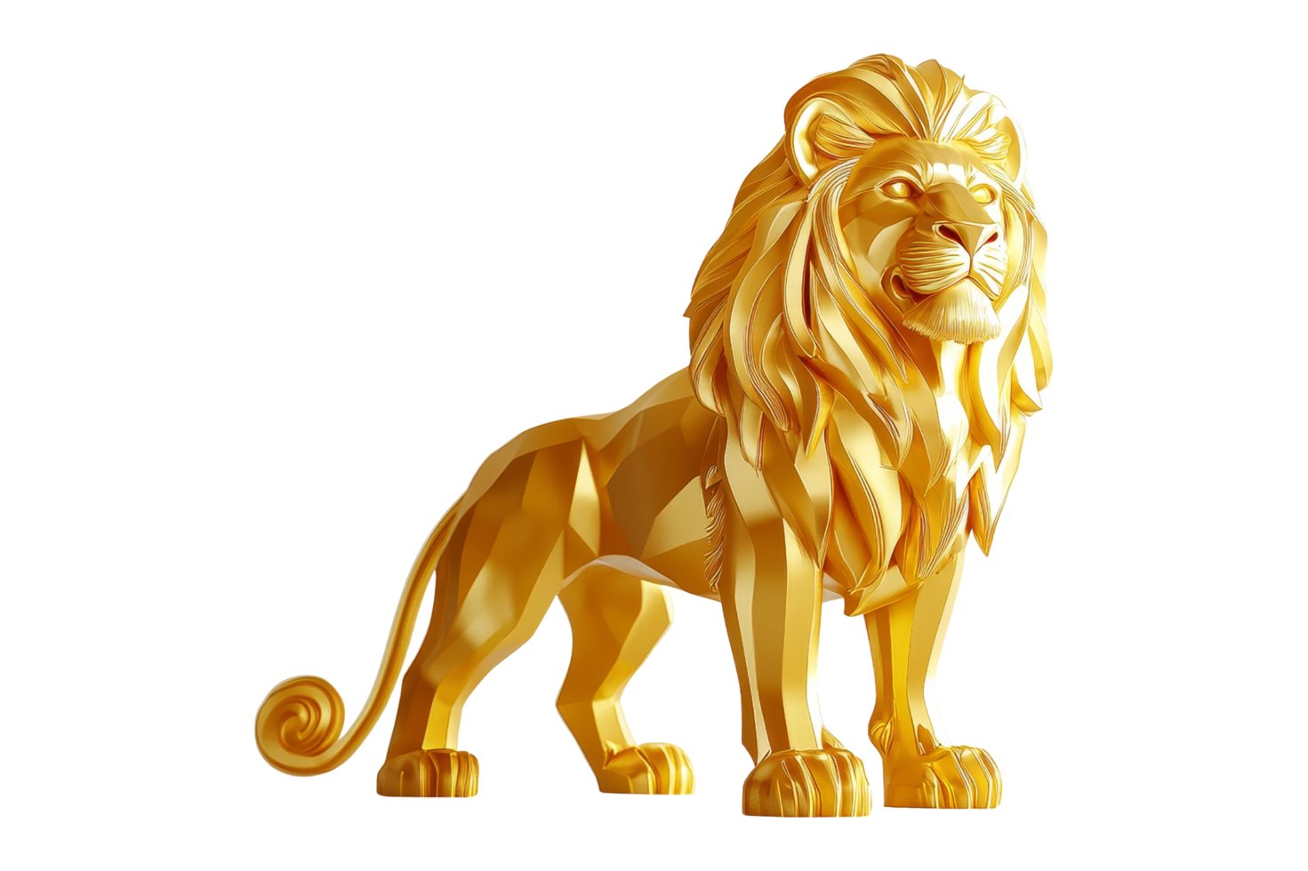 Majestic lion symbol front view animal art graphic design concept png