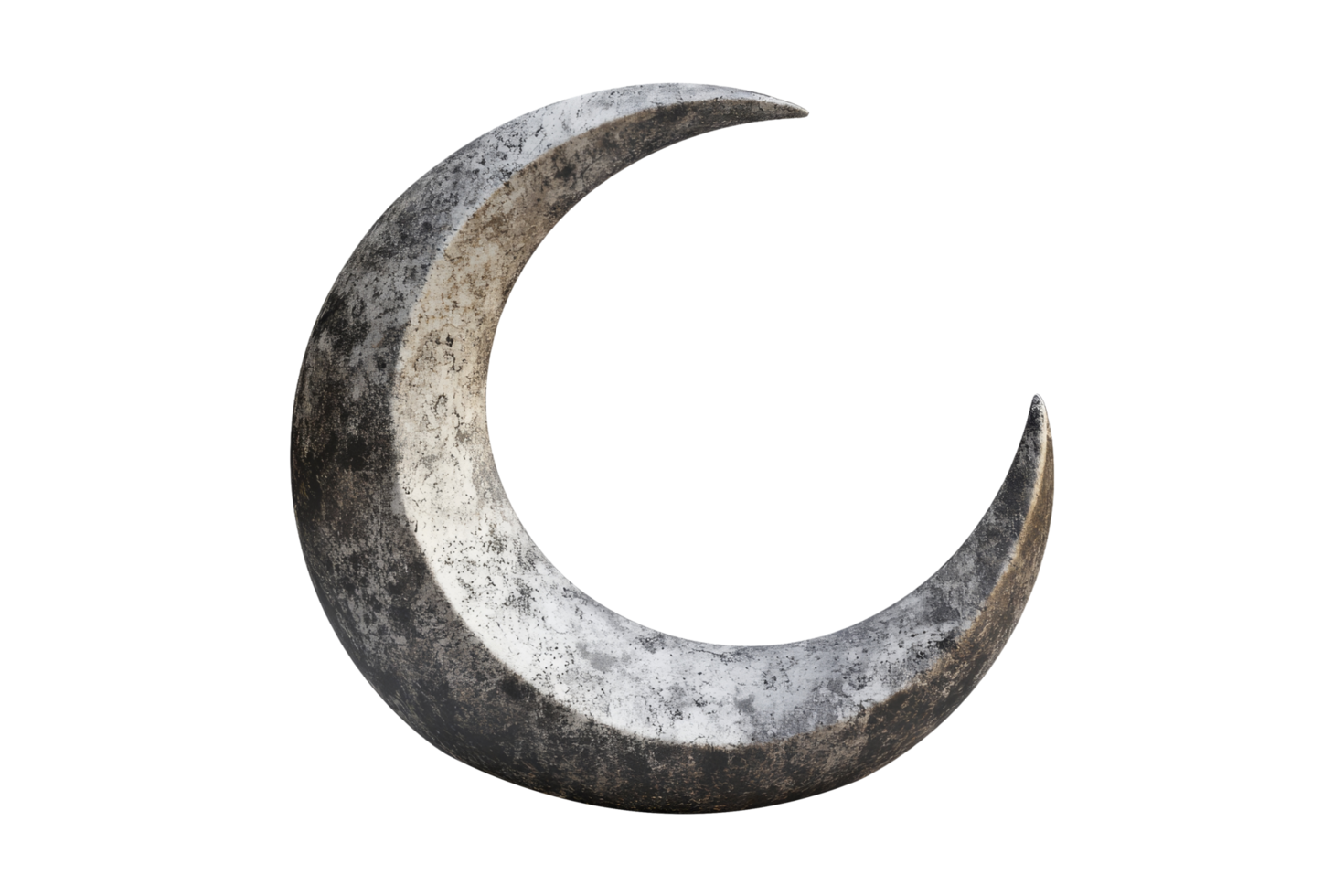 Symbolic moon graphic design element front view celestial concept for artistic use png