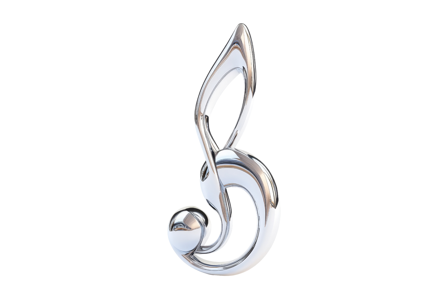 Isolated musical note symbol on for creative design arts and music projects png