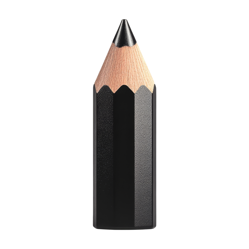Front view of drawing tool isolated pencil for creative artwork concept png