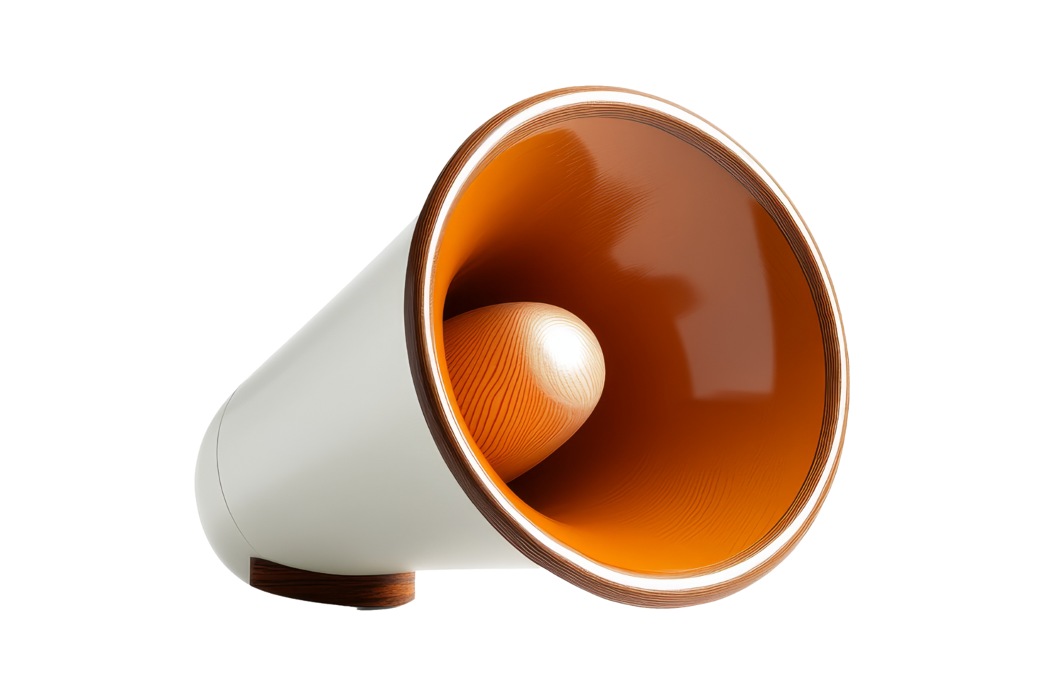 Public announcement using vintage megaphone in studio setting creative photography concept png