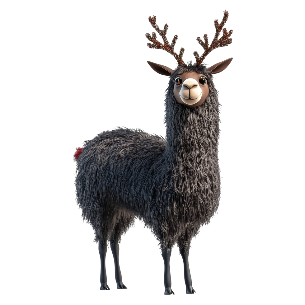 Festive reindeer character winter wonderland 3d animation playful environment whimsical viewpoint png