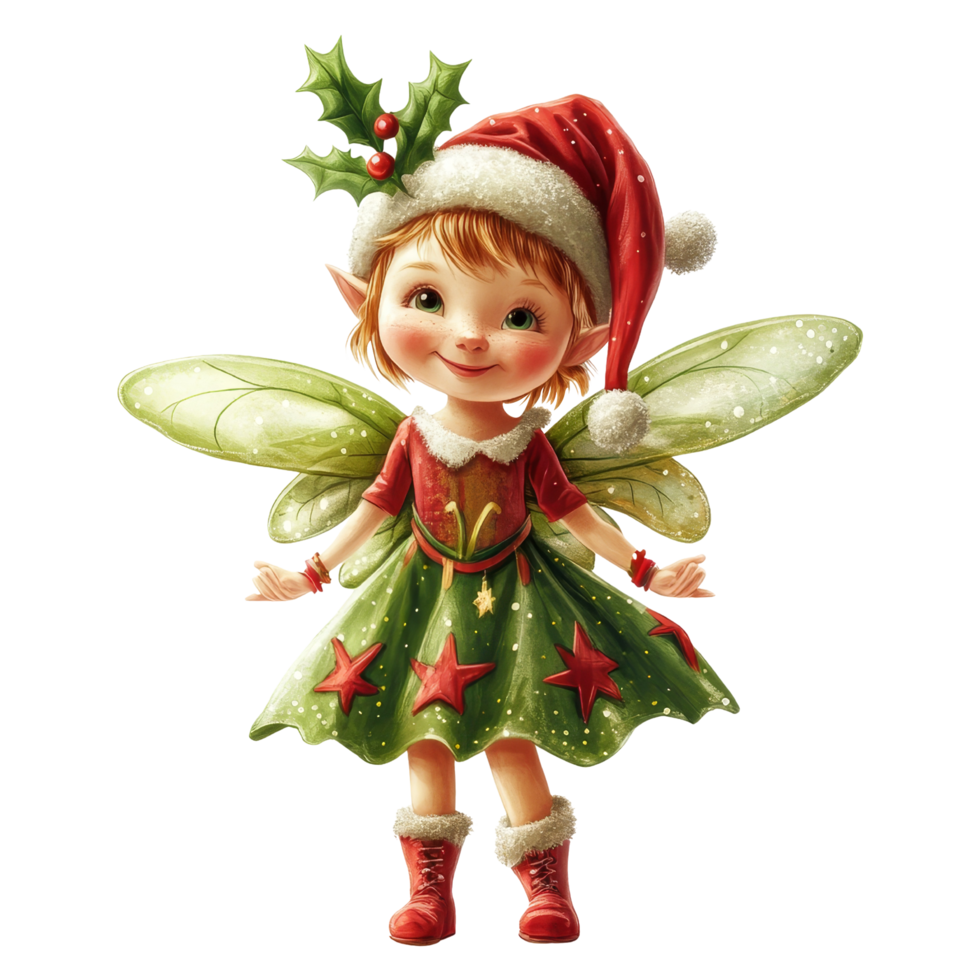 Festive fairy cheer enchanted forest digital artwork holiday spirit whimsical perspective png