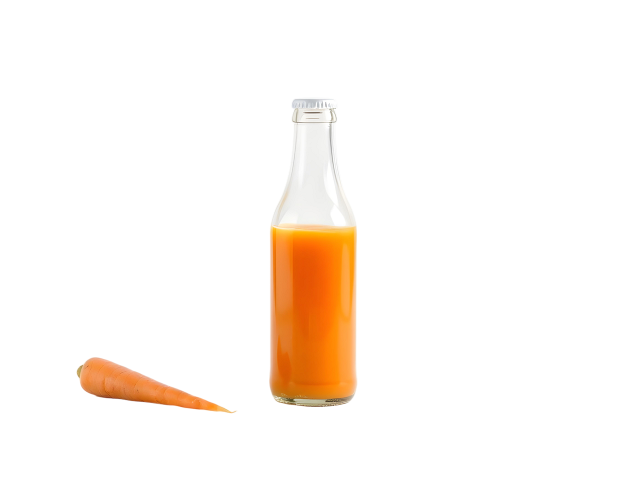 Carrot juice in a bottle png