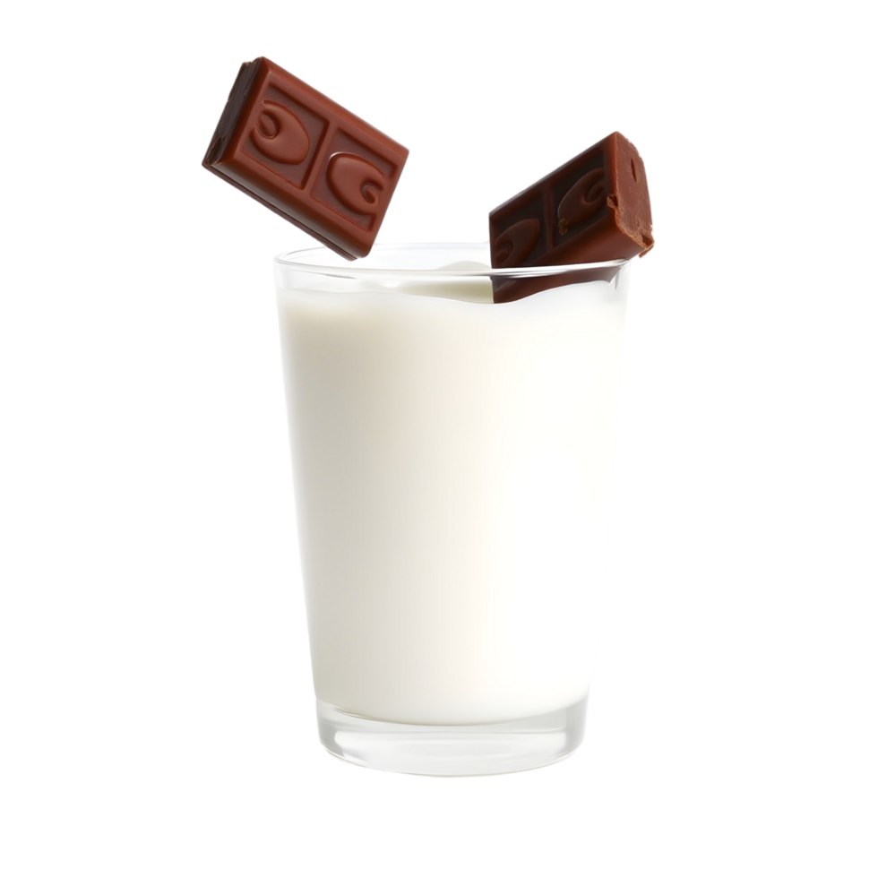 Chocolate milk bar in glass png