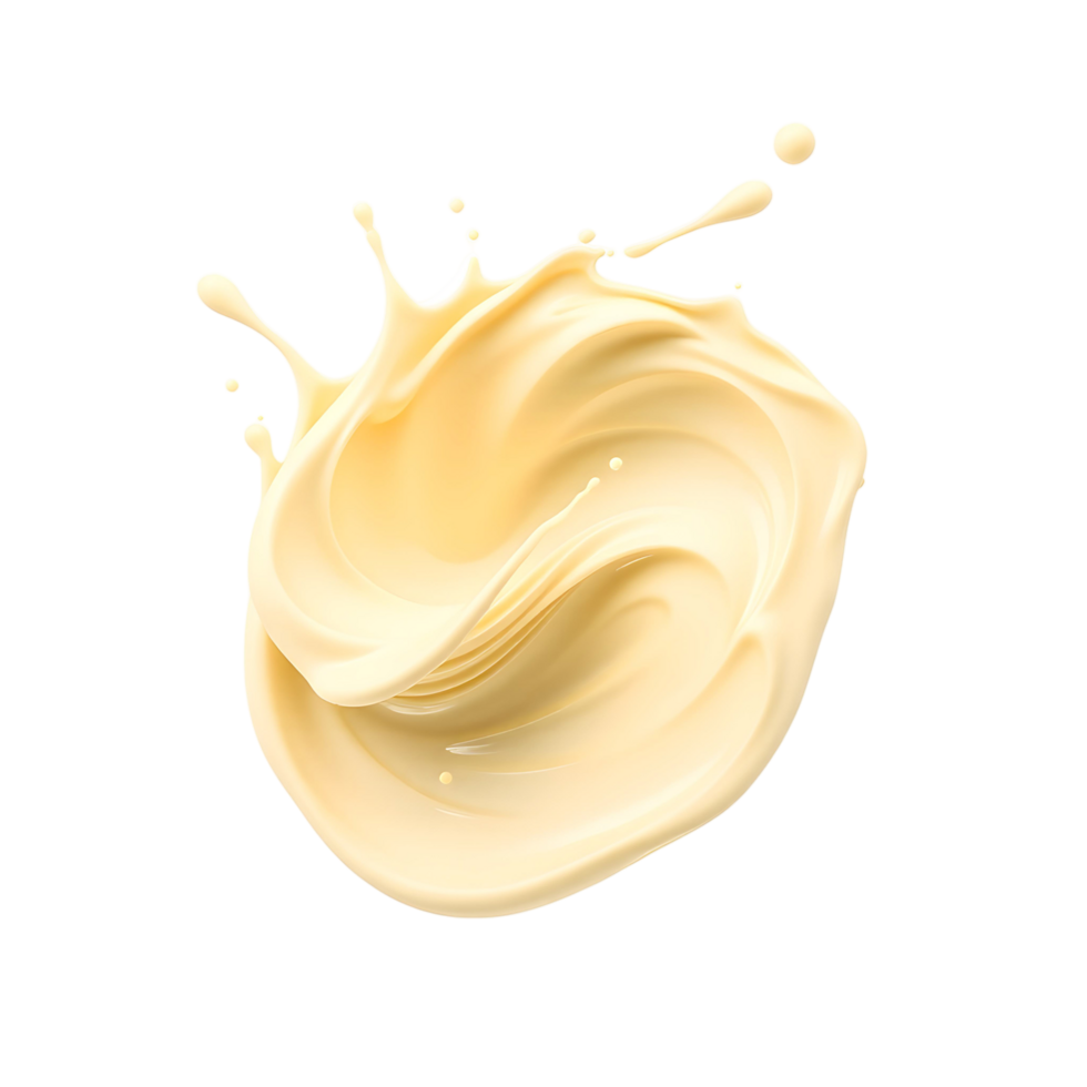 A splash of cream on a black background png