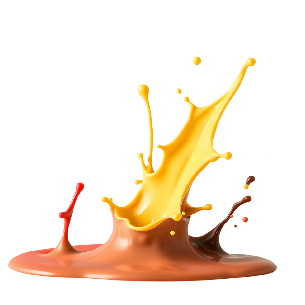 A splash of liquid is being poured into a bowl png