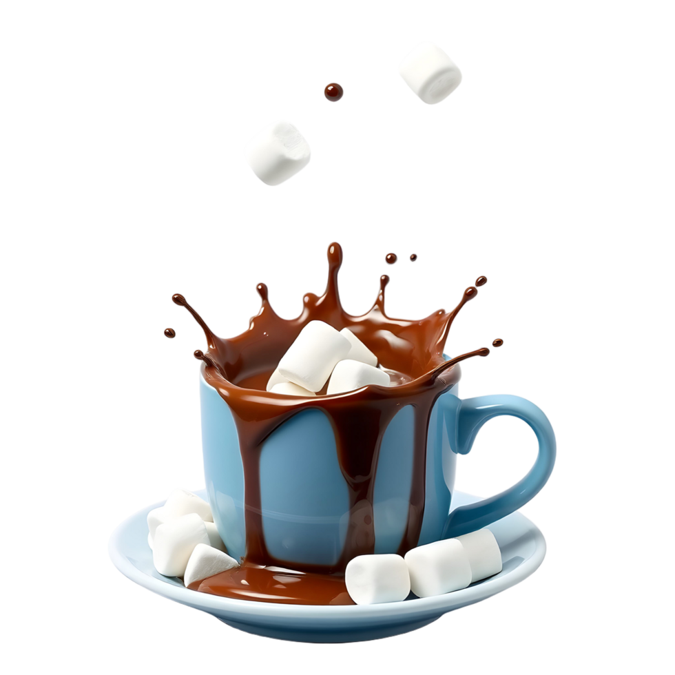 Hot chocolate with marshmallows png