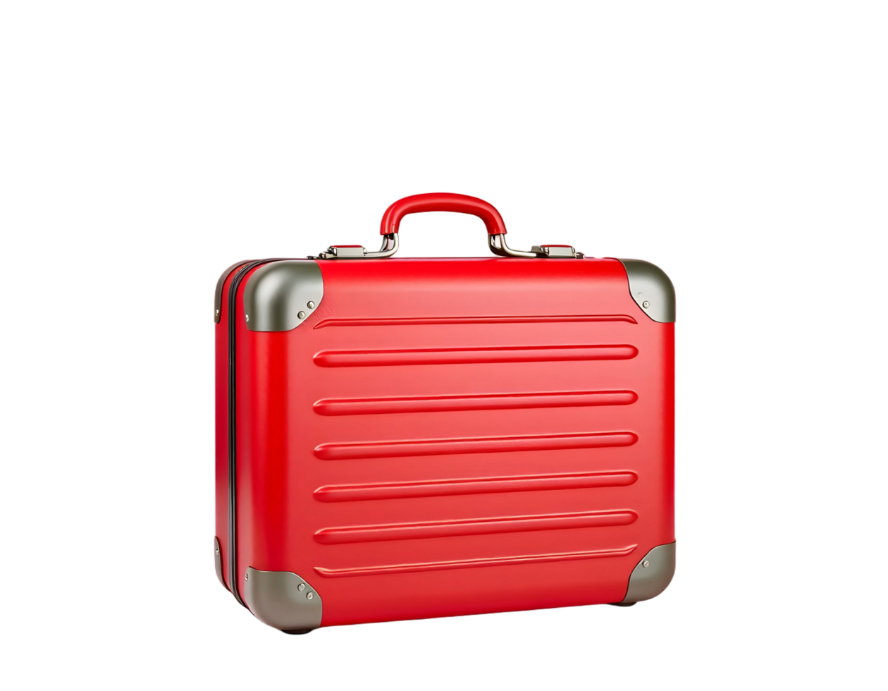 A red suitcase on a black background png