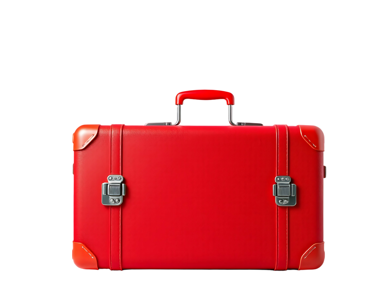 A red suitcase on a black background png