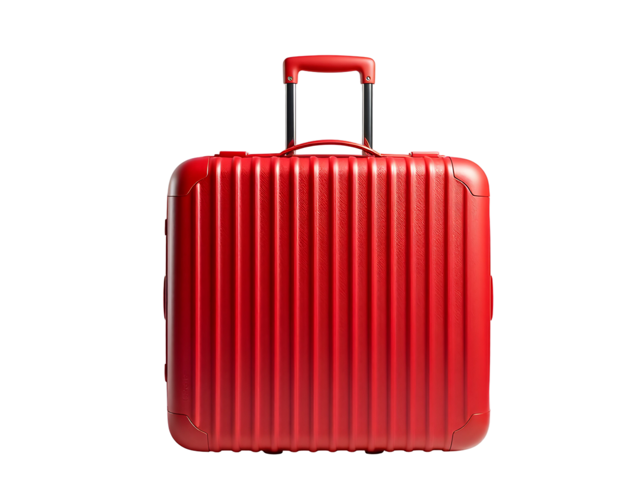 A red suitcase on a black background png