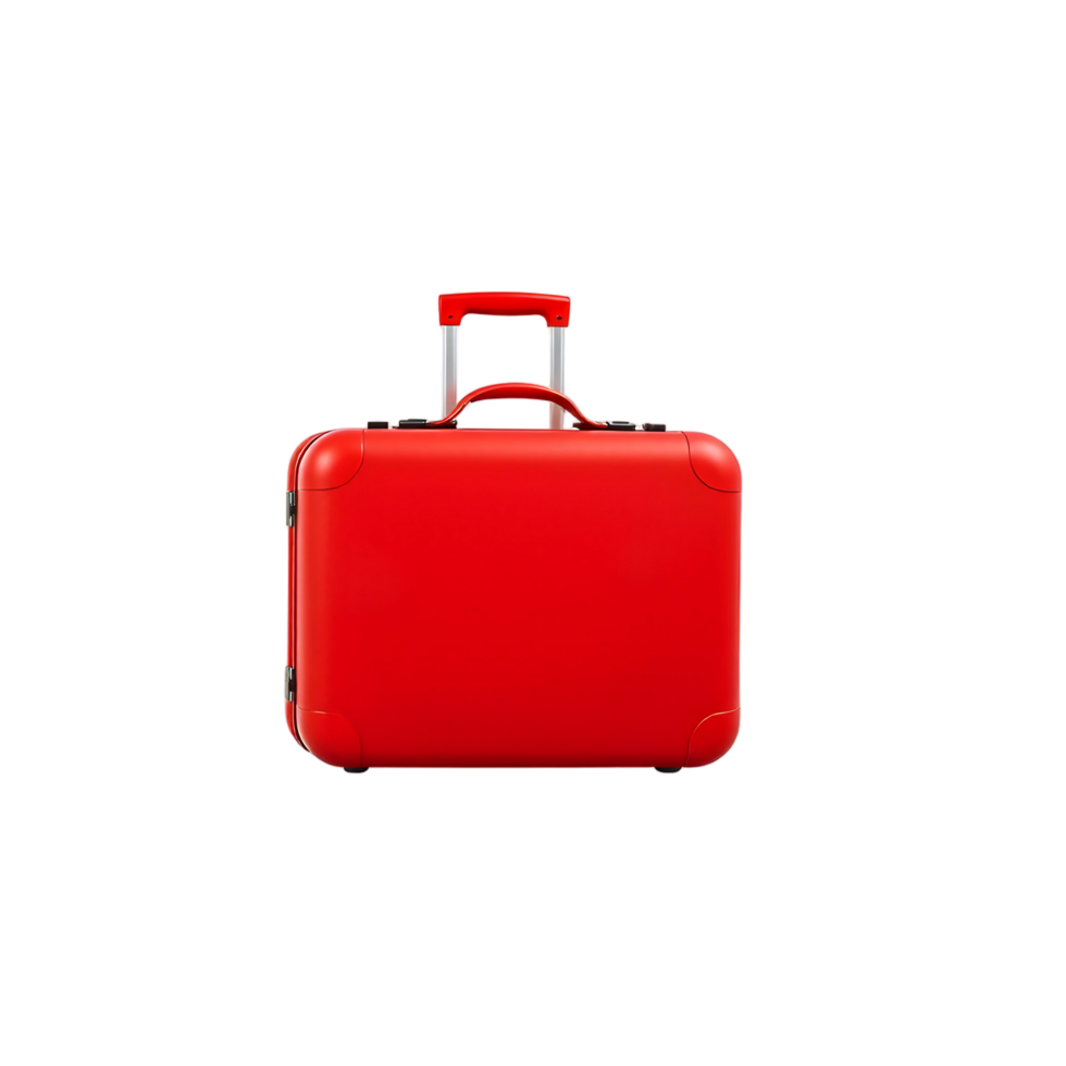 A red suitcase on a black background png