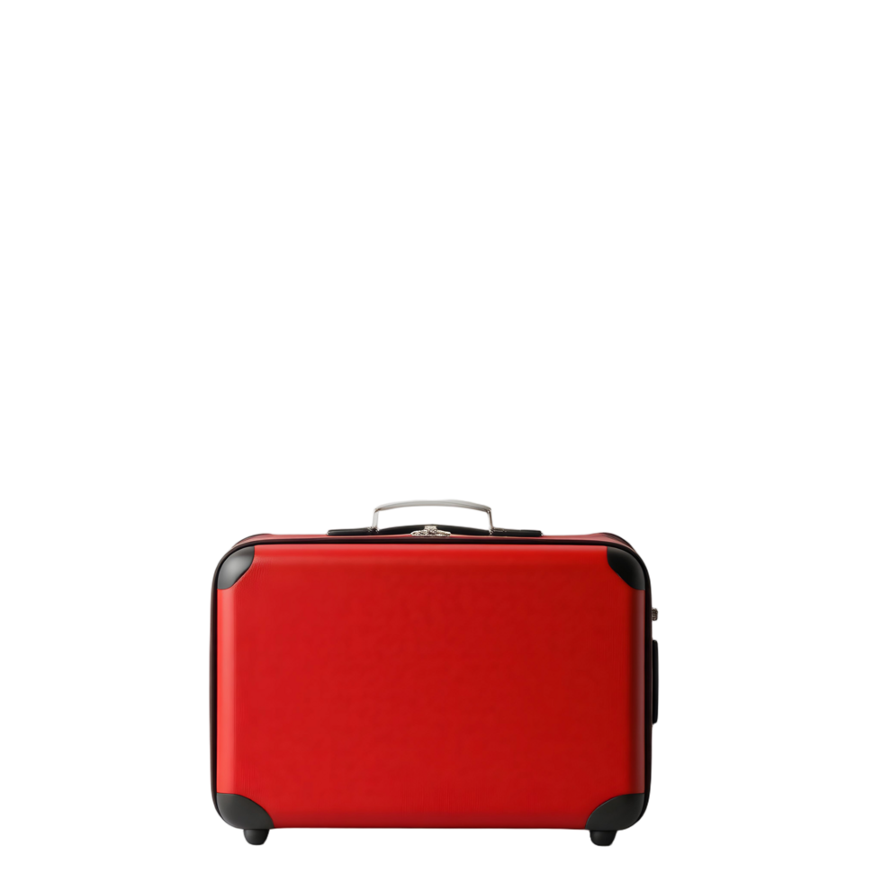 A red suitcase on a black background png