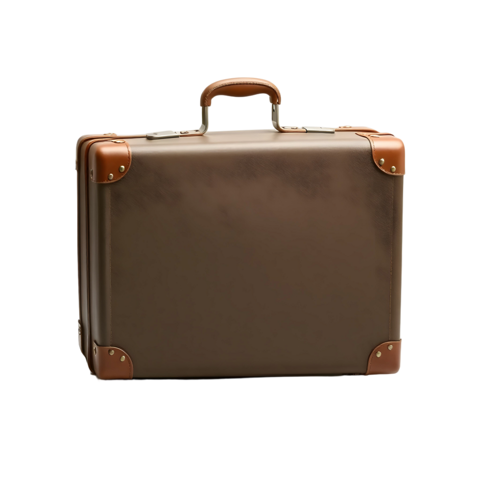 A brown suitcase on a black background png