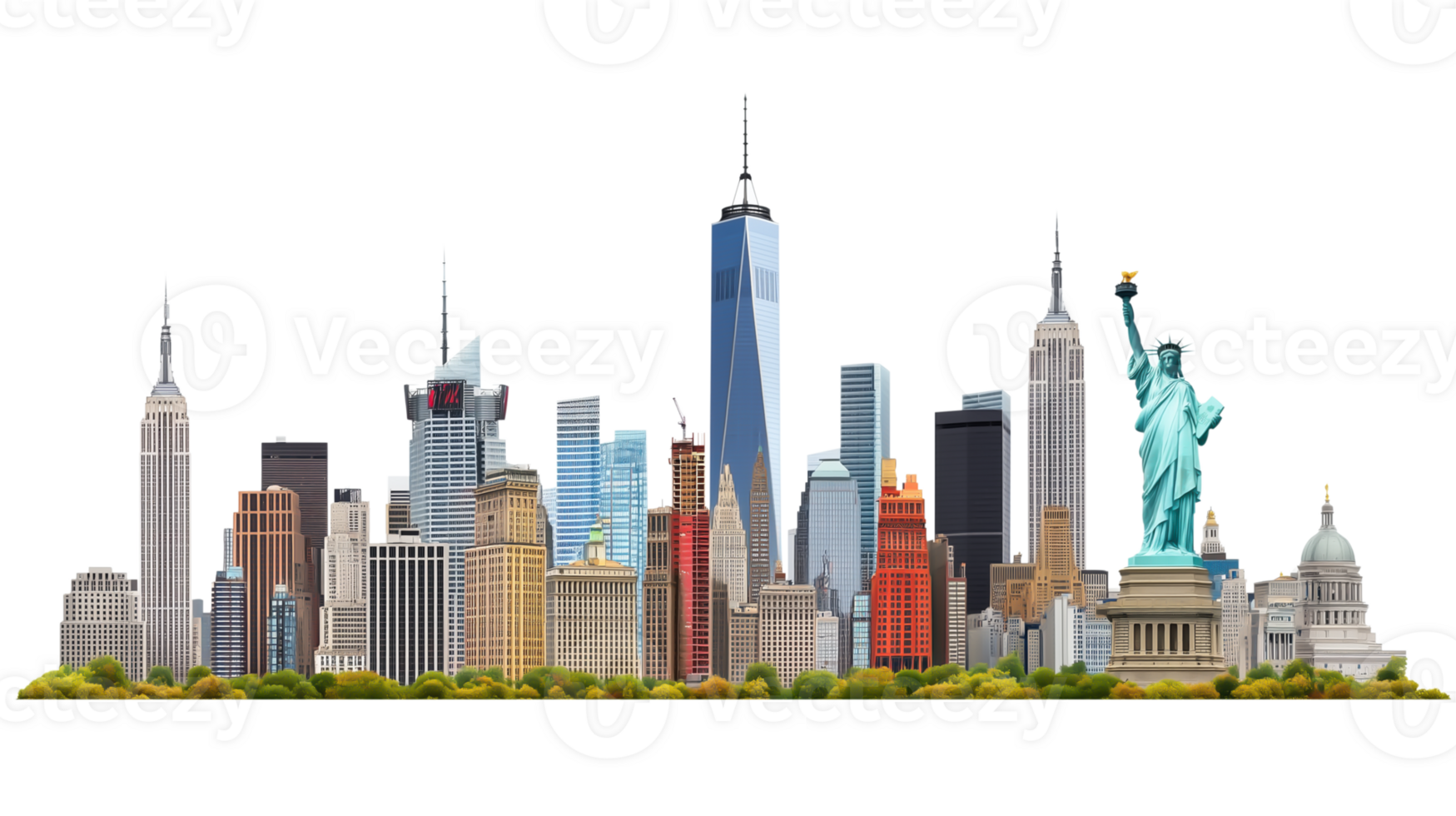 New york city skyline png