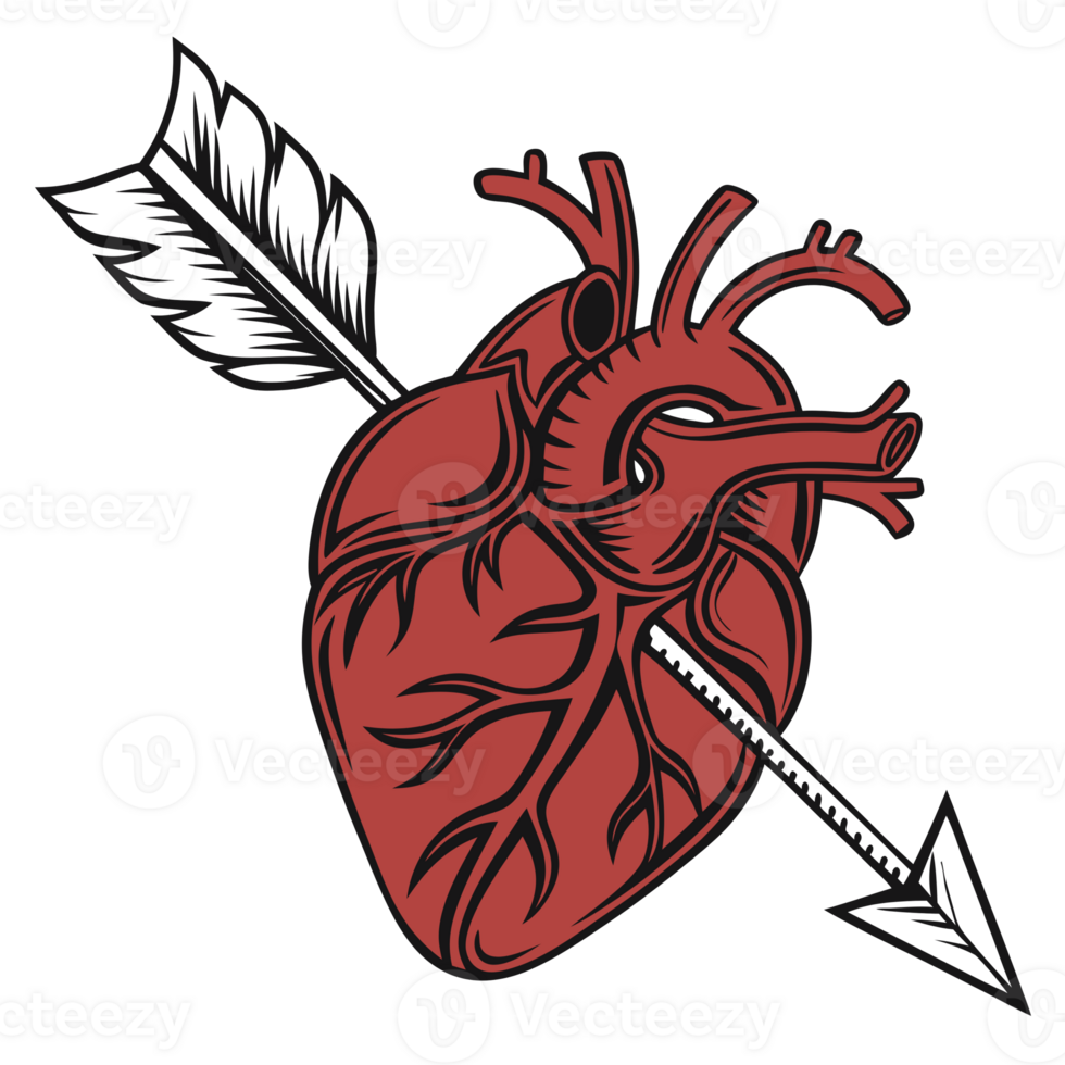 Symbolic Heart with a Quirky Twist png