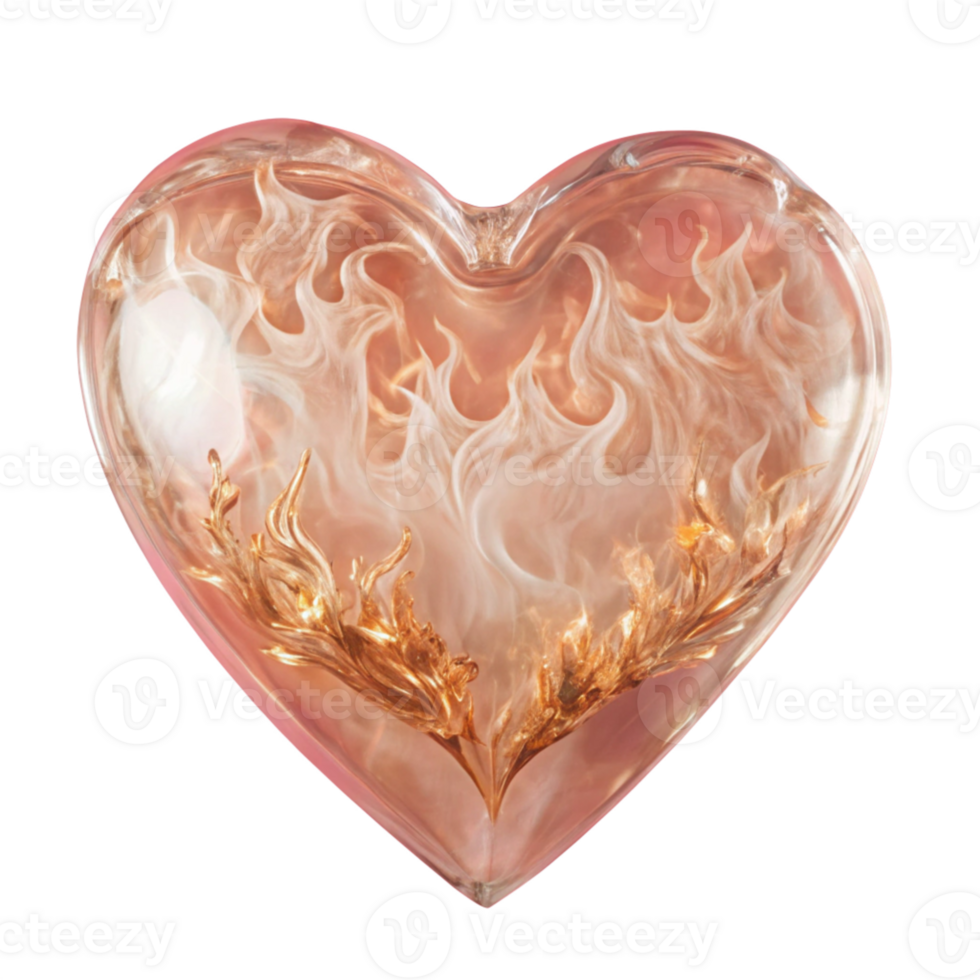 Heart of Flames Symbolizing Passion png