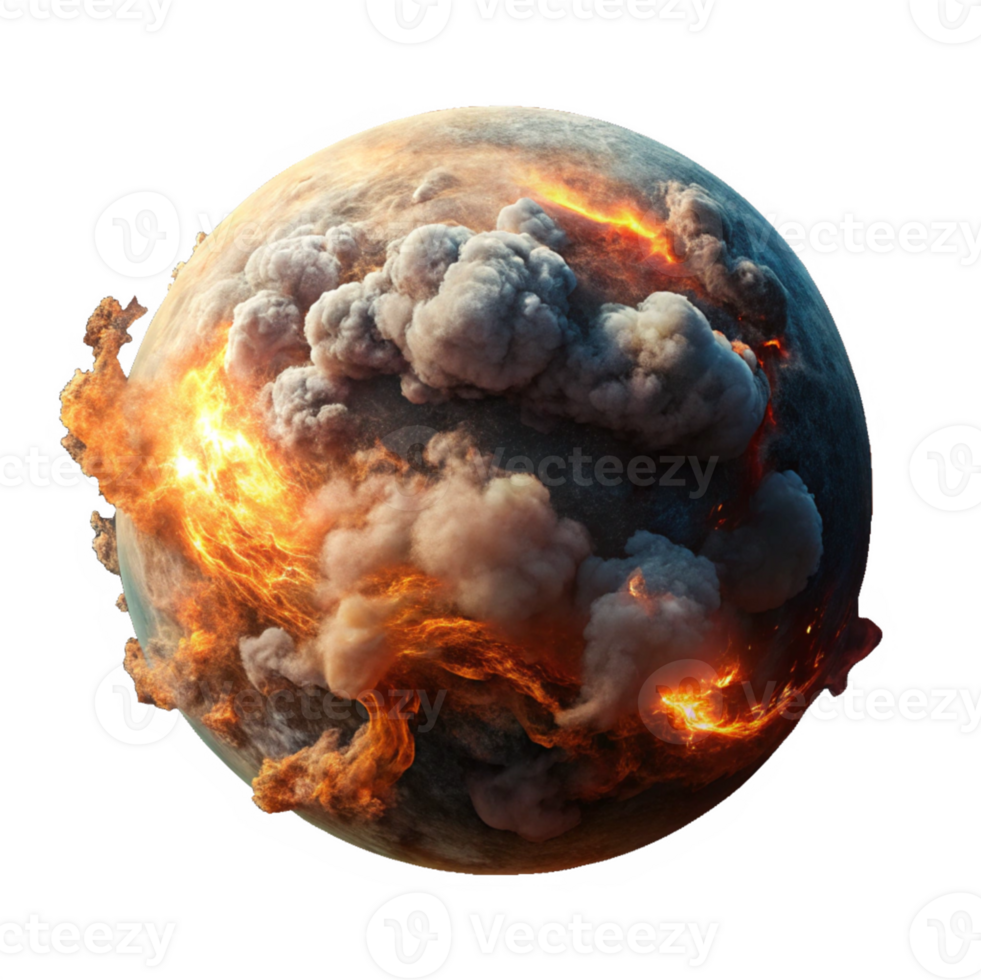 Exploding Sphere of Fire and Smoke png