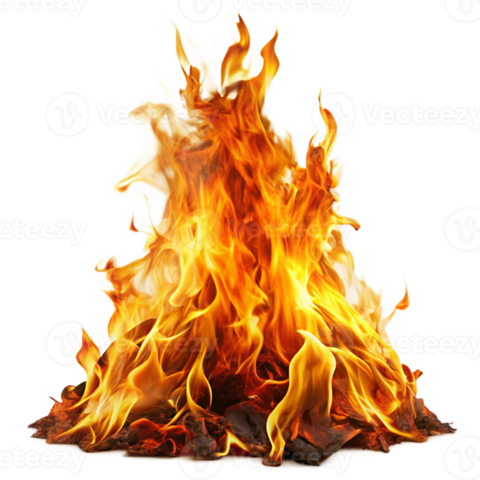 Intense Heat from Fiery Blaze png