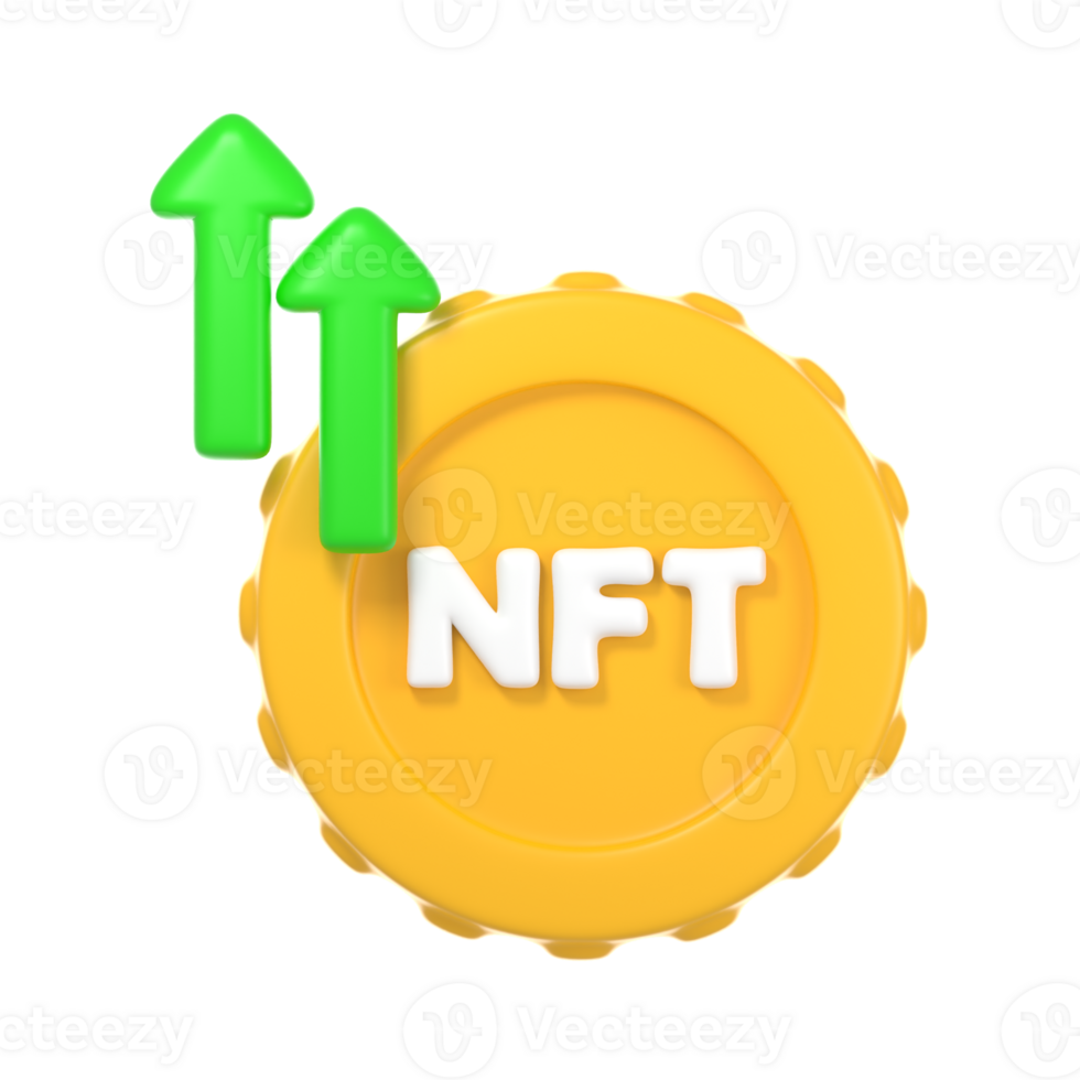 nft value up 3d illustration png