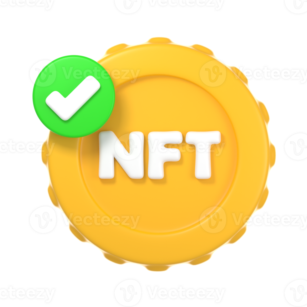 NFT Approved 3D Icon png