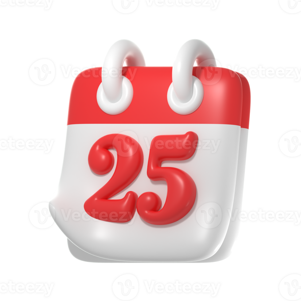25 December 3D Icon png