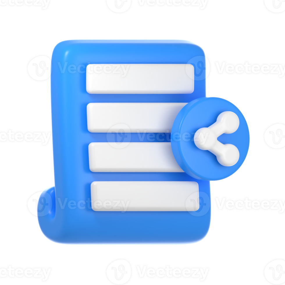 document sharing 3d icon png