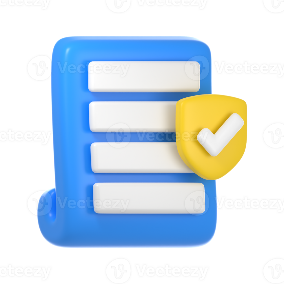 document insurance 3d icon png