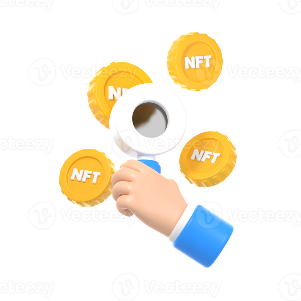 NFT Research 3D Icon png