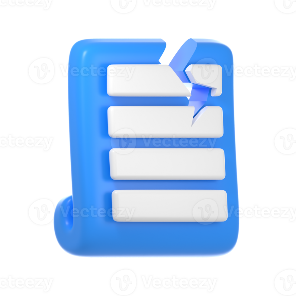 corrupt document 3d icon png