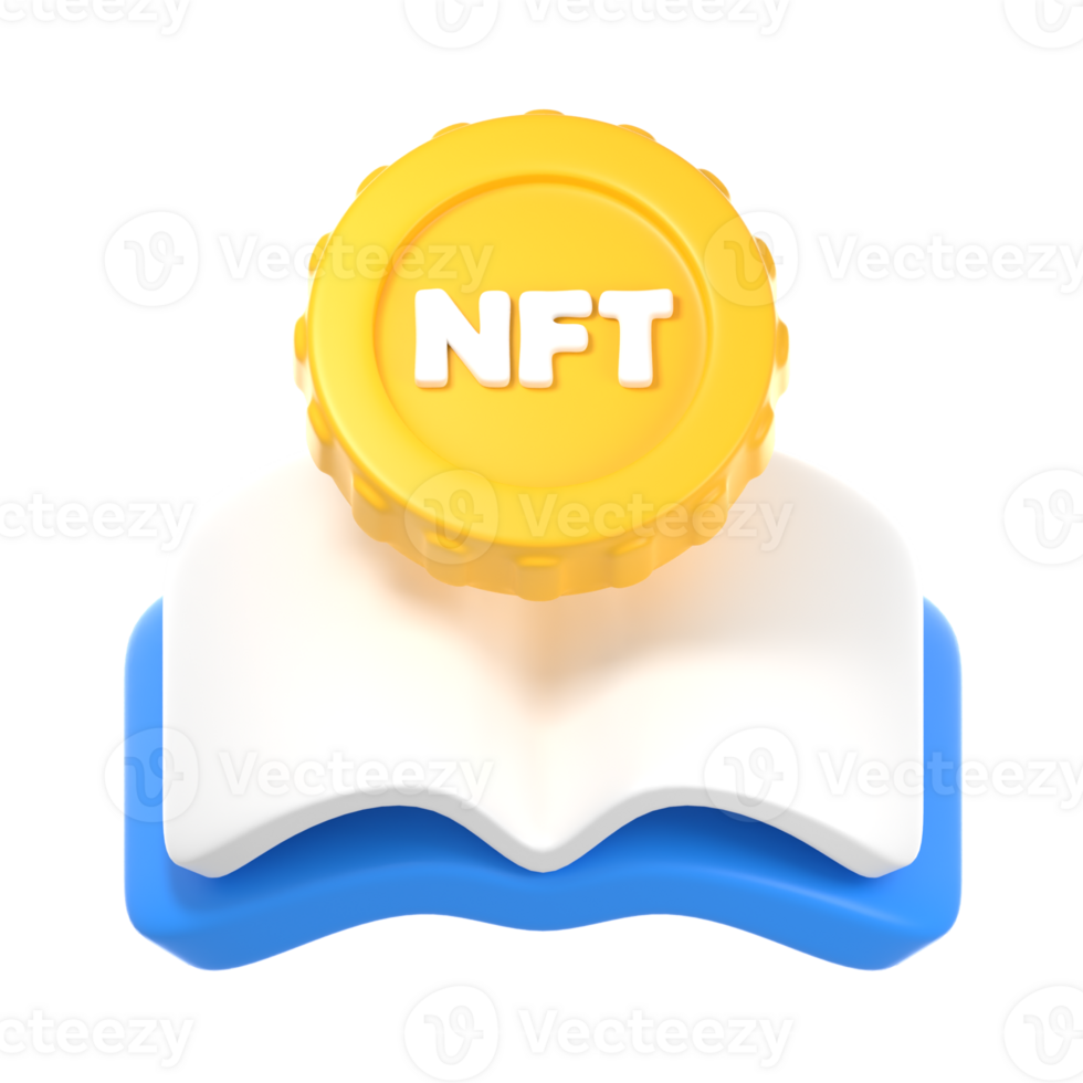 NFT Knowledge Book 3D Icon png