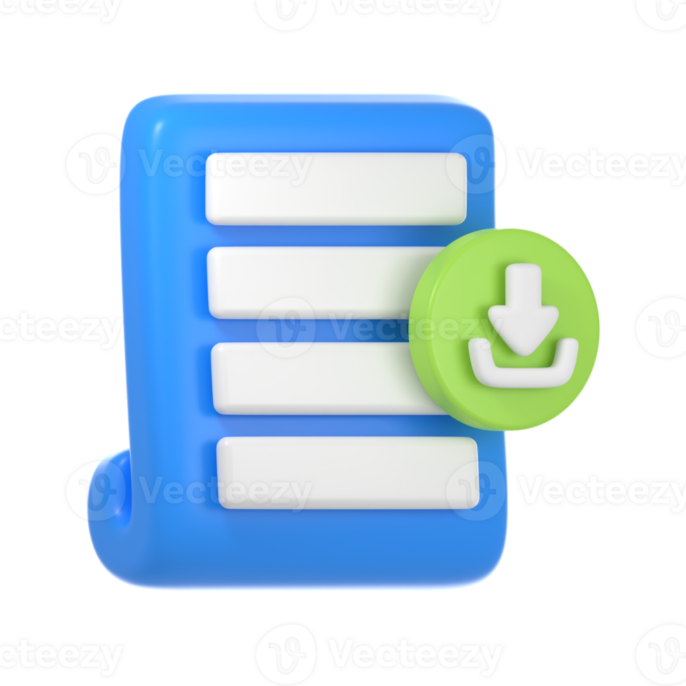 download document 3d icon png