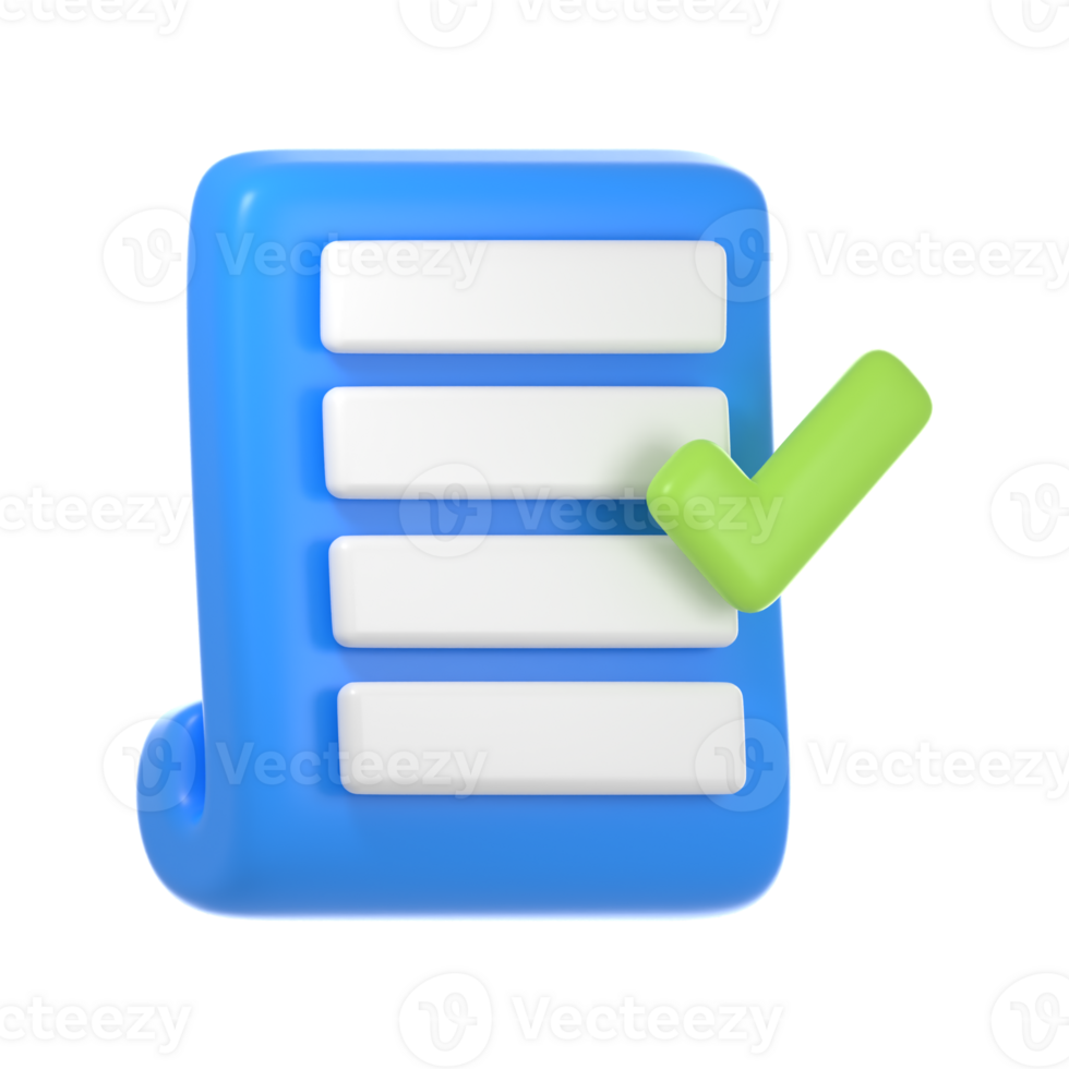correct document 3d icon png