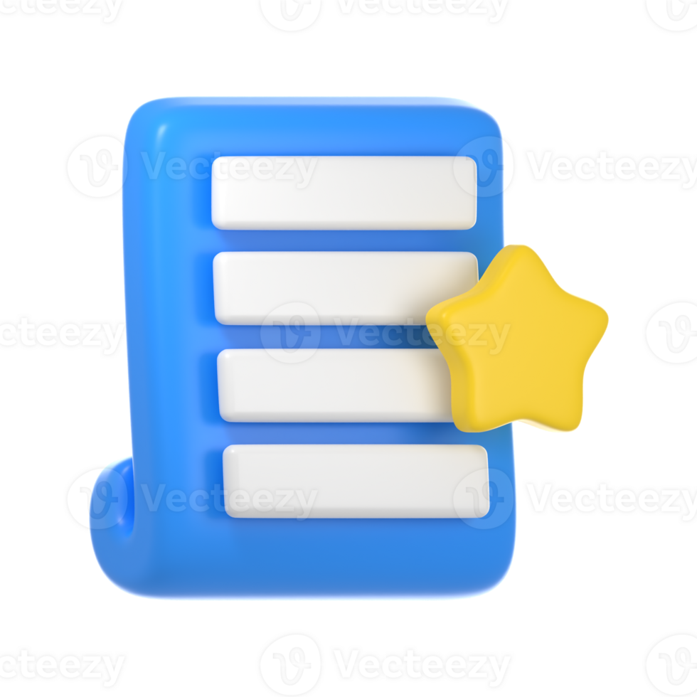 favorite document 3d icon png