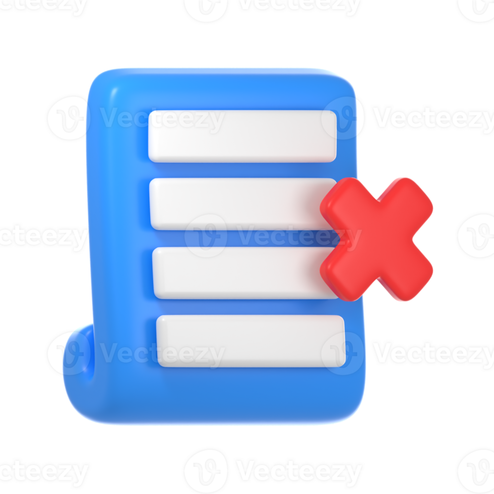 document decline 3d icon png
