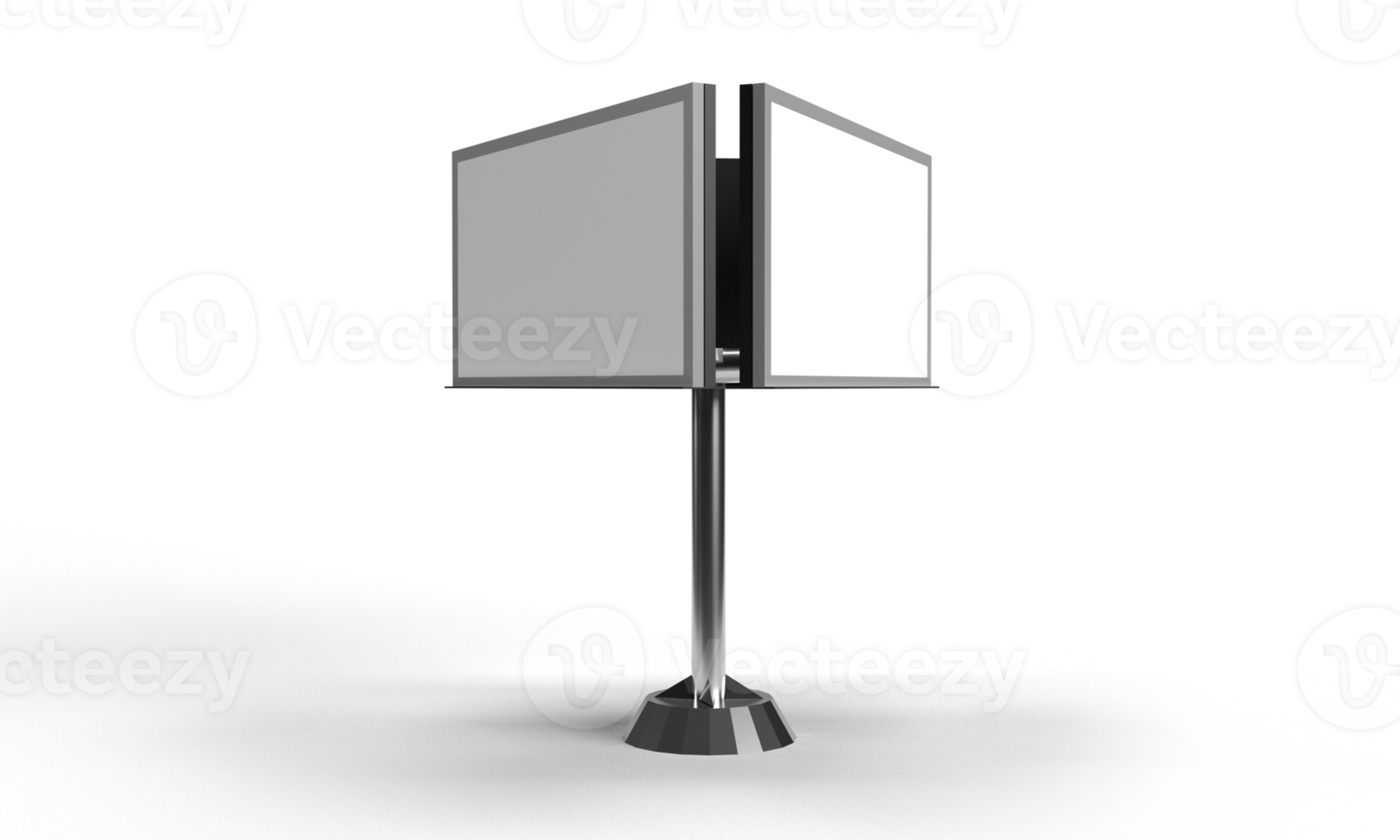 billboard signboard object whie color frame banner poster template marketing design message street dicut background promotion advertisement product commercial model station mock up empty blank public png