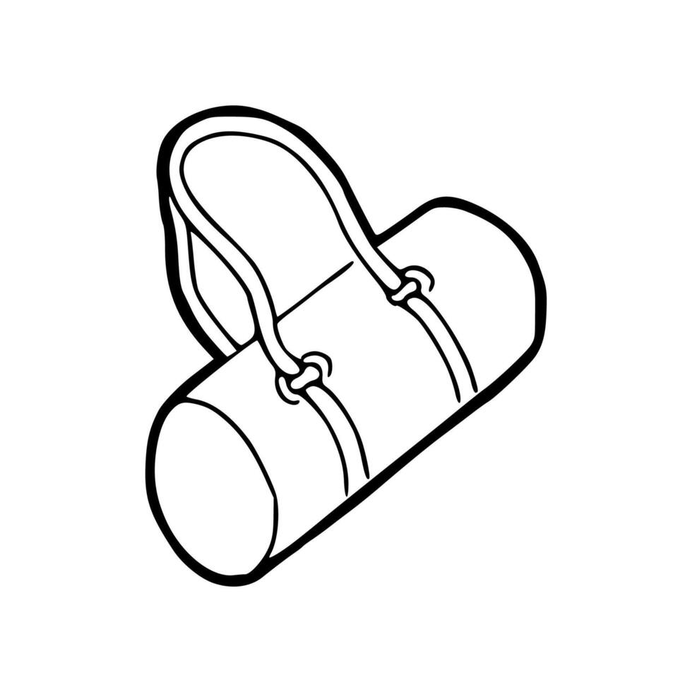 A drawing of a bag with handles vector