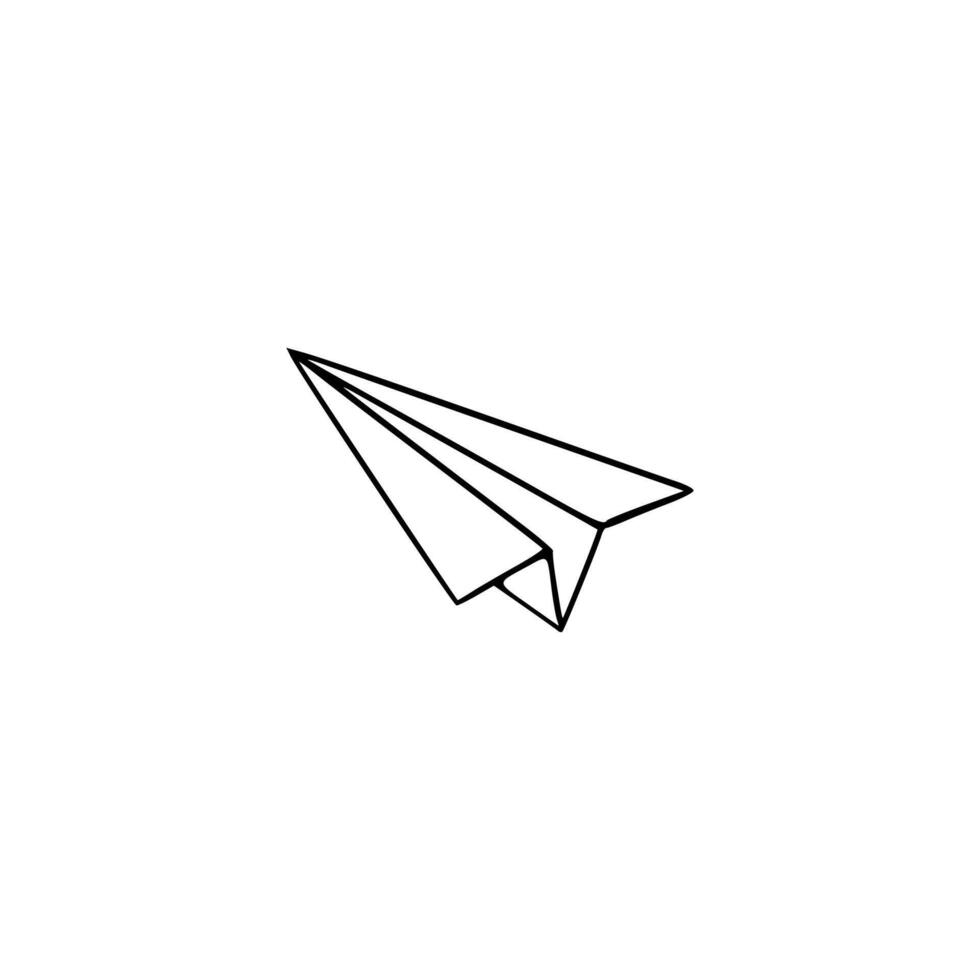 Paper airplane icon illustration vector