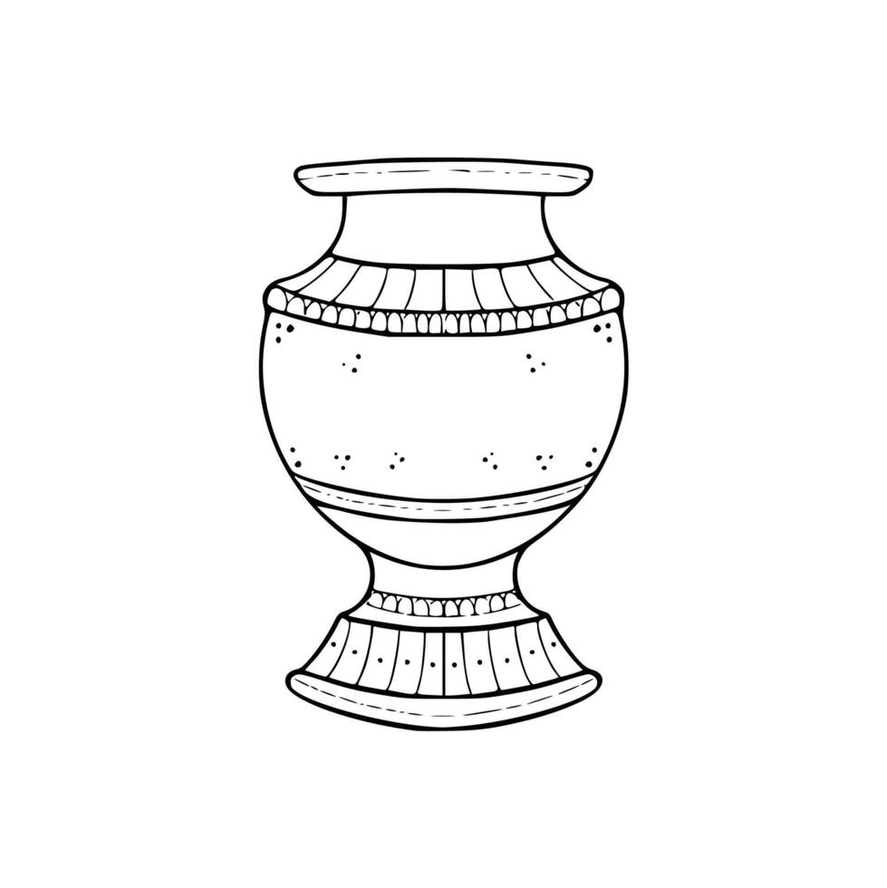 An illustration of a vase on a white background vector
