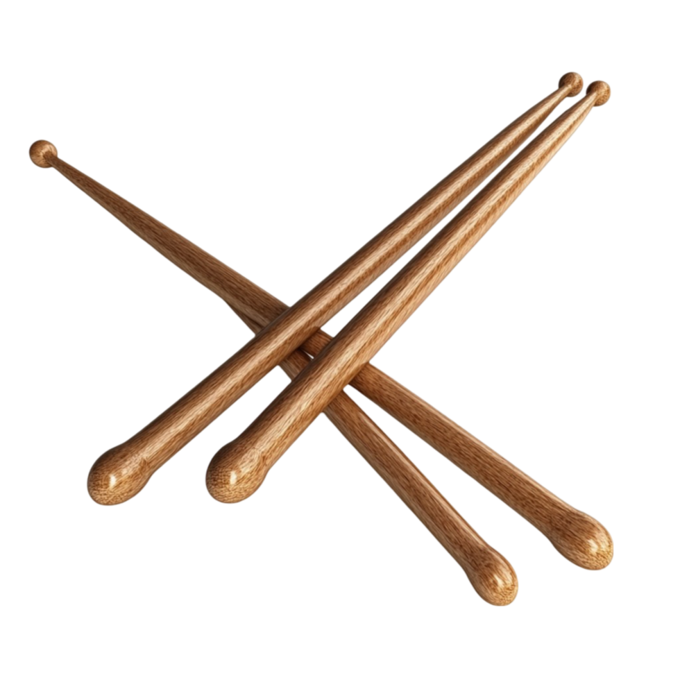 Classic Wooden Armchair with Two Wooden Sticks on Transparent Background png