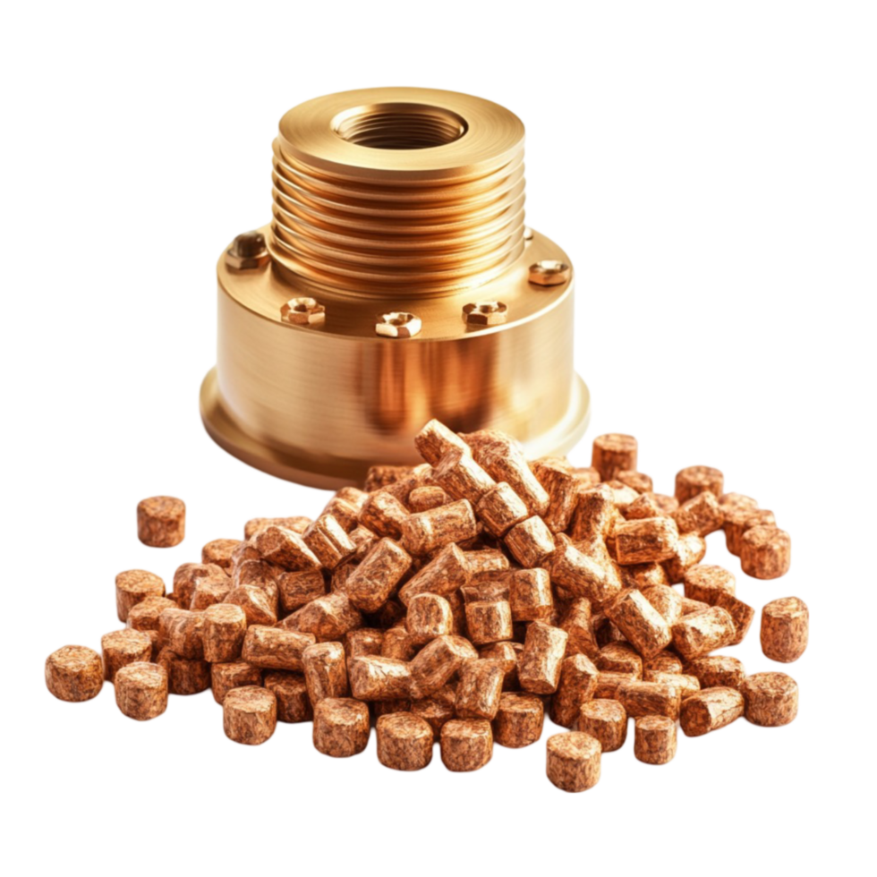 Wooden Nut and Screw Isolated on White Background png