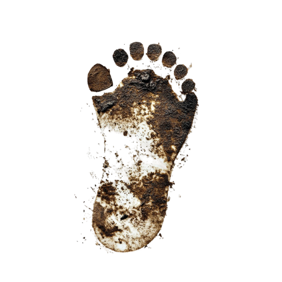 Isolated Shoe Sole Print on White Background png
