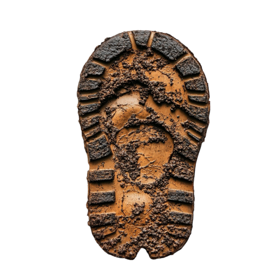 a shoe footprint on a white background png