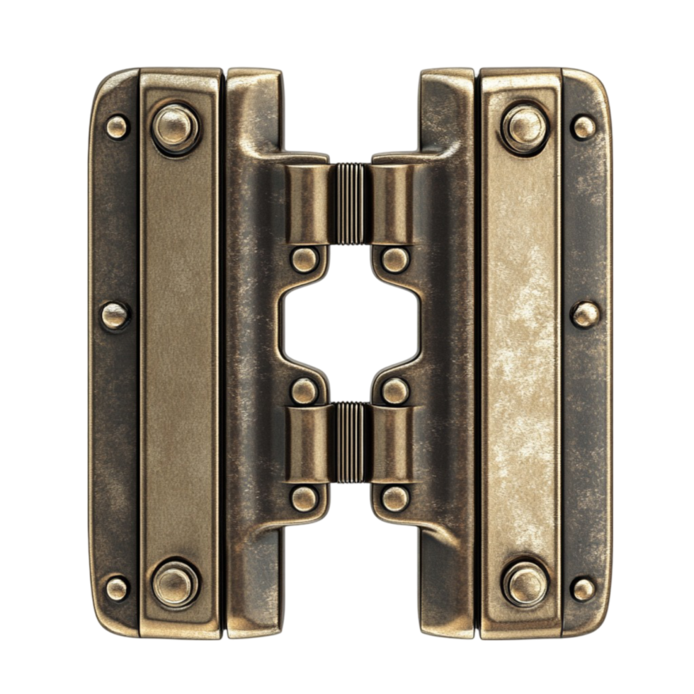 brillante oro metallo porta maniglia con cerniera png